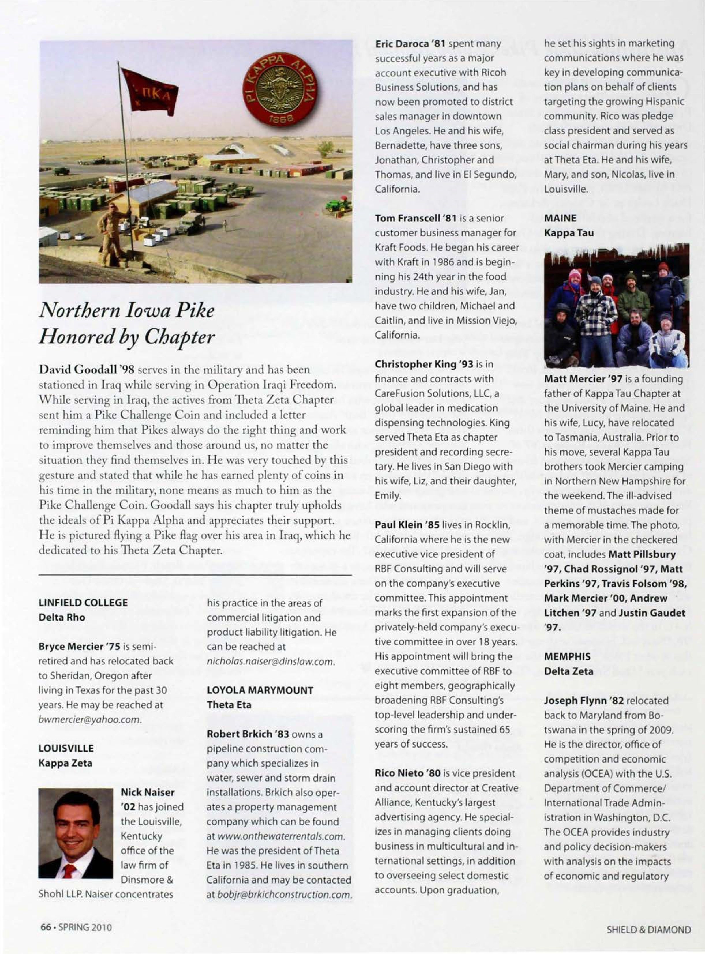 Northern Iowa Pike Honored By Chapter